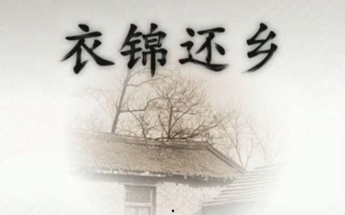 衣锦还乡后,衣锦还乡的辉煌历程